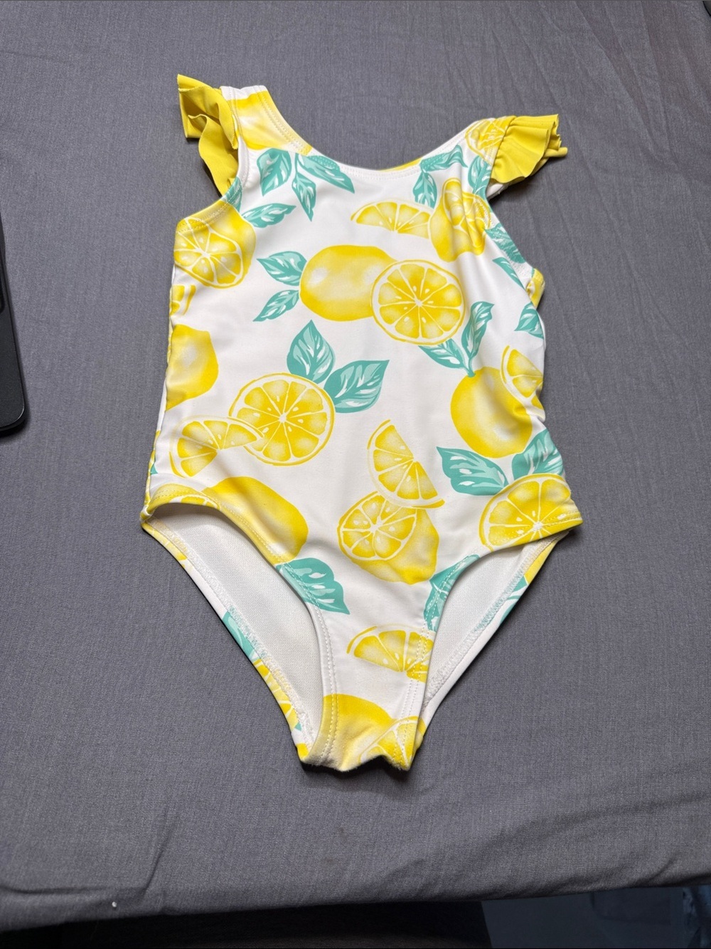 Tommy Bahama White Swimsuit with Yellow Lemon and Mint Accents